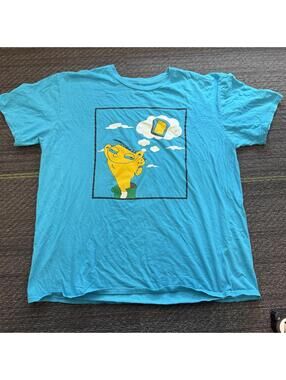 Anvil Lightweight XL Blue Ed from Ed n Eddy Graphic T-Shirt with Cartoon Print